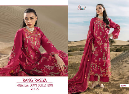 Rang Rasiya Vol 5 Lawn Collection Shree Fabs Lawn Cotton Pakistani Salwar Suits Manufacturer Gujarat