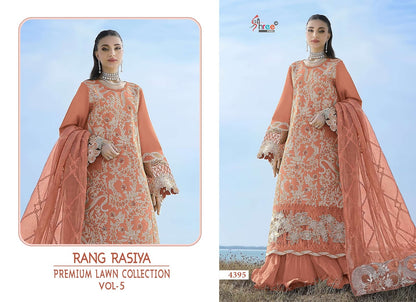 Rang Rasiya Vol 5 Lawn Collection Shree Fabs Lawn Cotton Pakistani Salwar Suits Manufacturer Gujarat