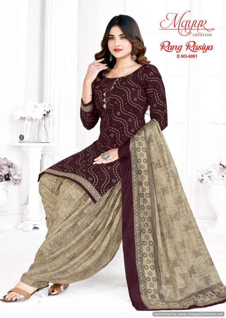 Rang Rasiya Vol 6 Mayur Creation Cotton Dress Material