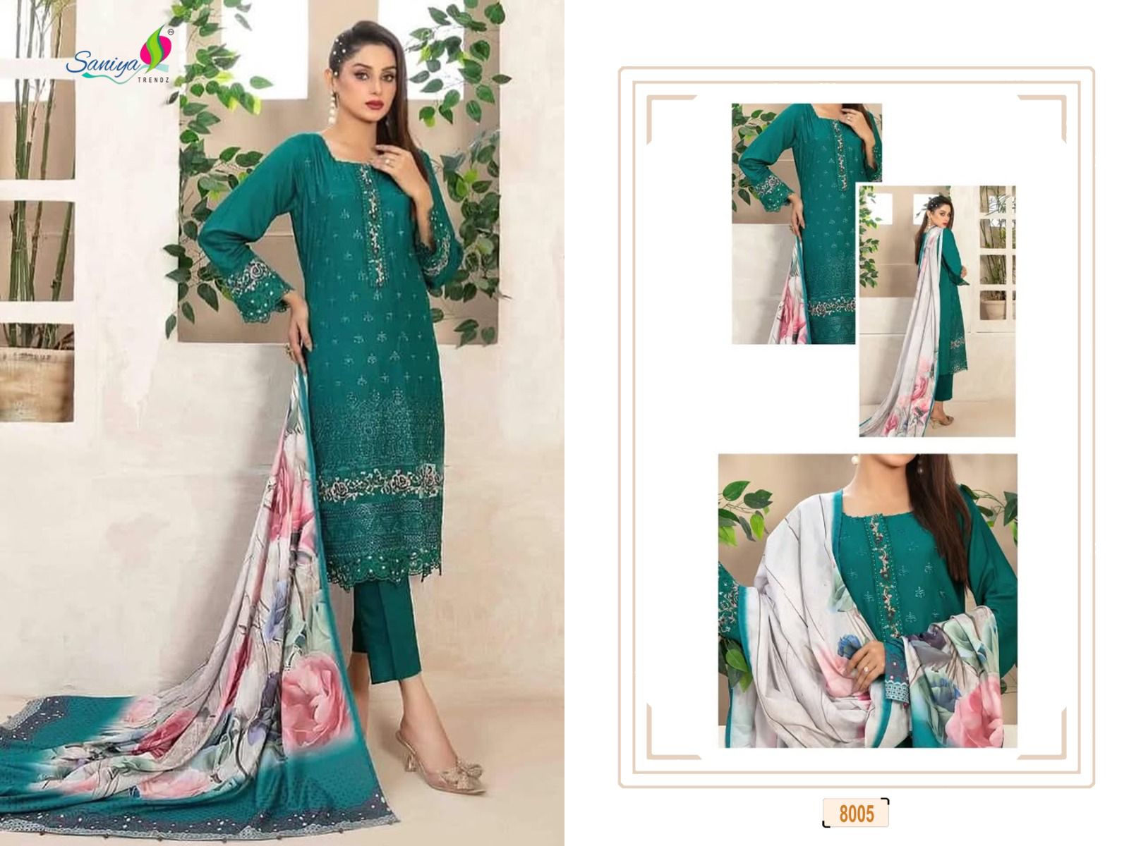 Rang Rasiya Vol 8 Saniya Trendz Cotton Pakistani Salwar Suits Manufacturer Ahmedabad