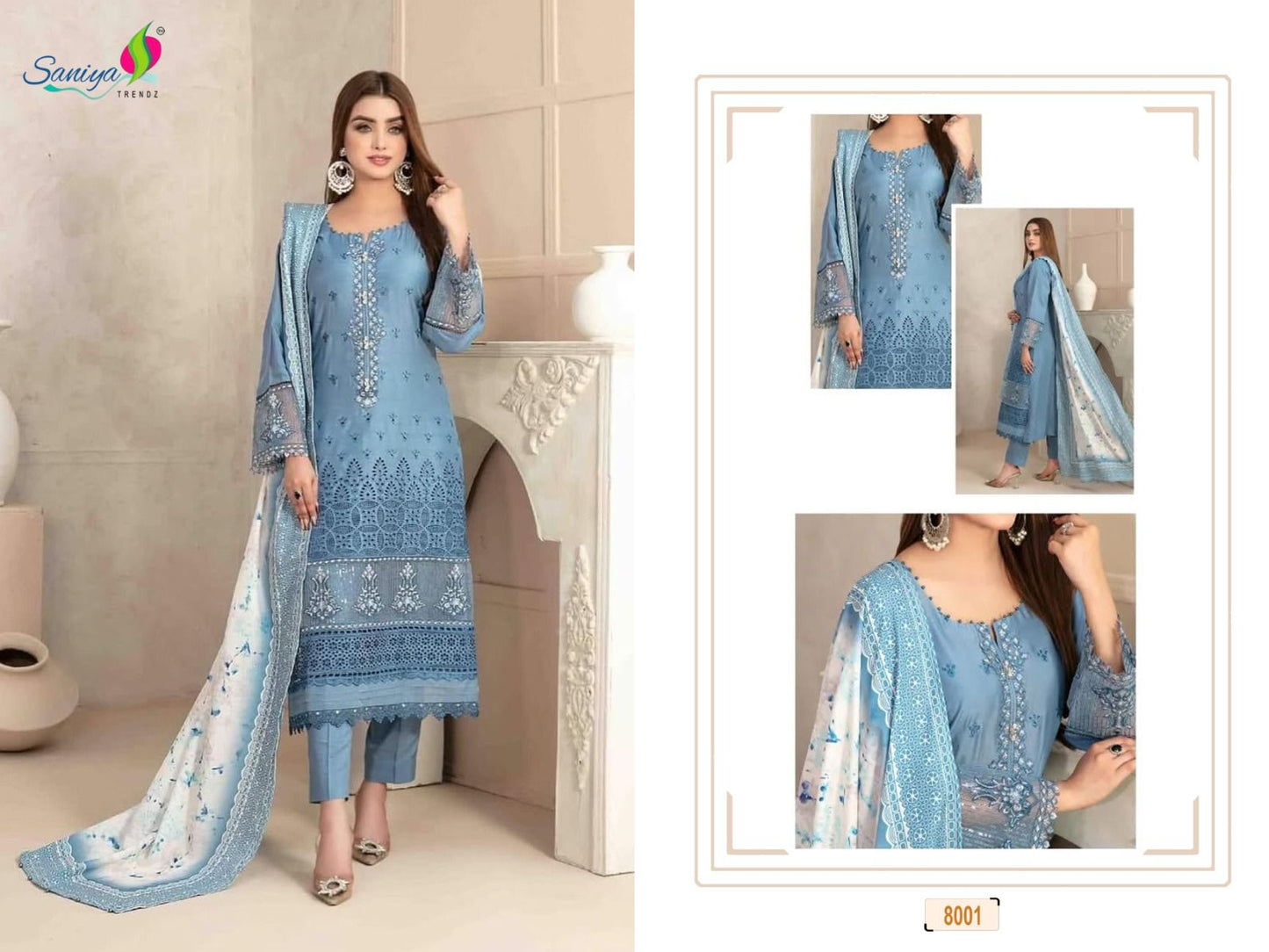 Rang Rasiya Vol 8 Saniya Trendz Cotton Pakistani Salwar Suits Manufacturer Ahmedabad