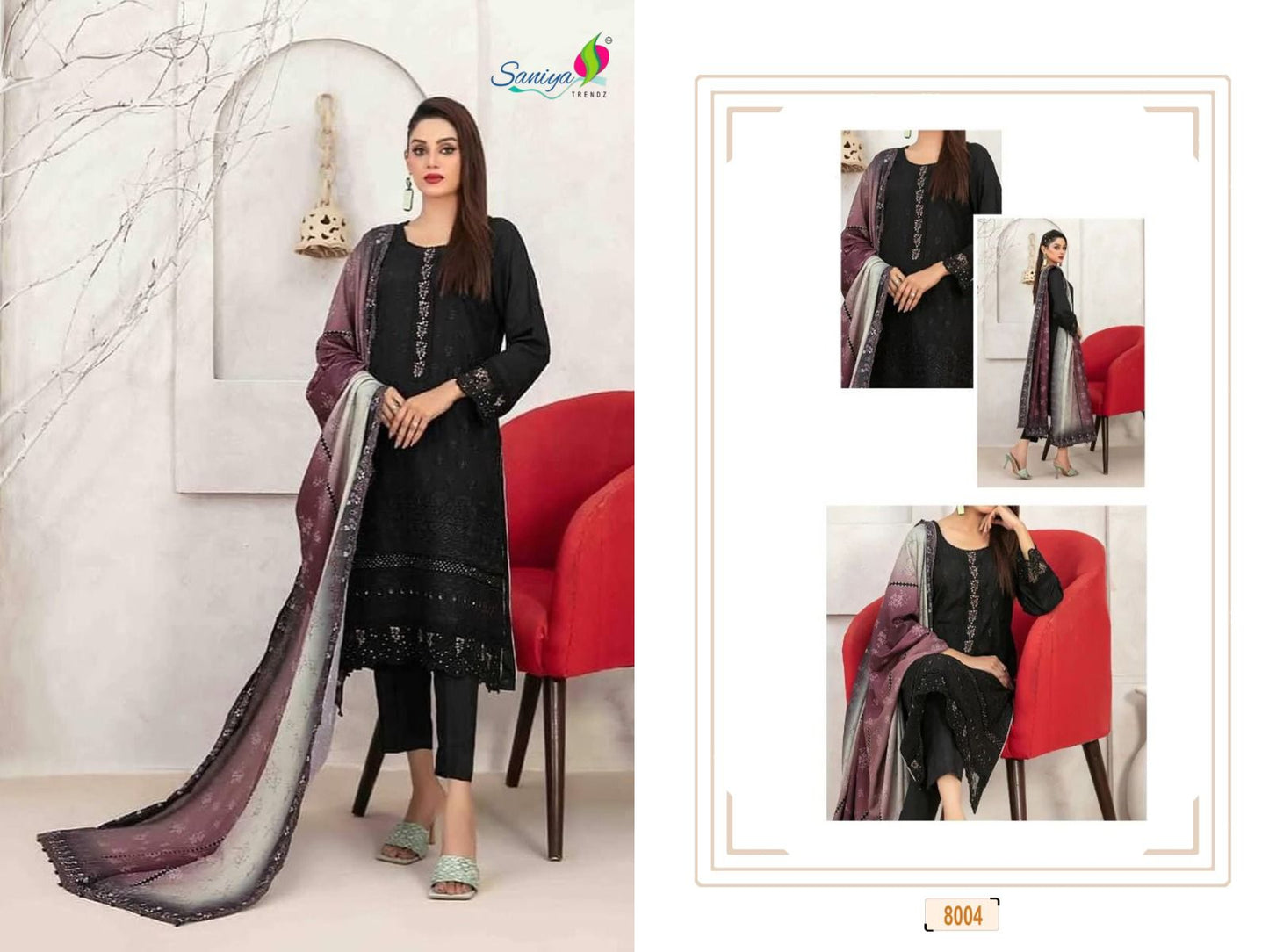 Rang Rasiya Vol 8 Saniya Trendz Cotton Pakistani Salwar Suits Manufacturer Ahmedabad