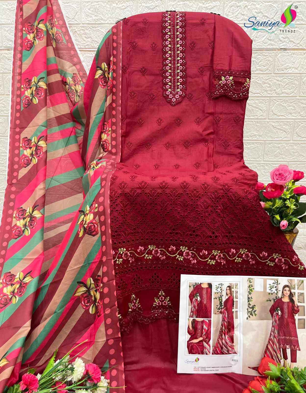 Rang Rasiya Vol 8 Saniya Trendz Cotton Pakistani Salwar Suits Manufacturer Ahmedabad