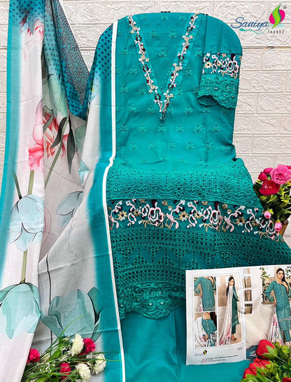Rang Rasiya Vol 8 Saniya Trendz Cotton Pakistani Salwar Suits Manufacturer Ahmedabad