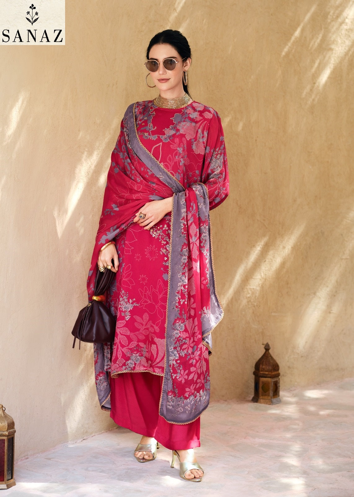 Rang Rhapsody Sanaz Viscose Chinon Pant Style Suits Supplier Ahmedabad