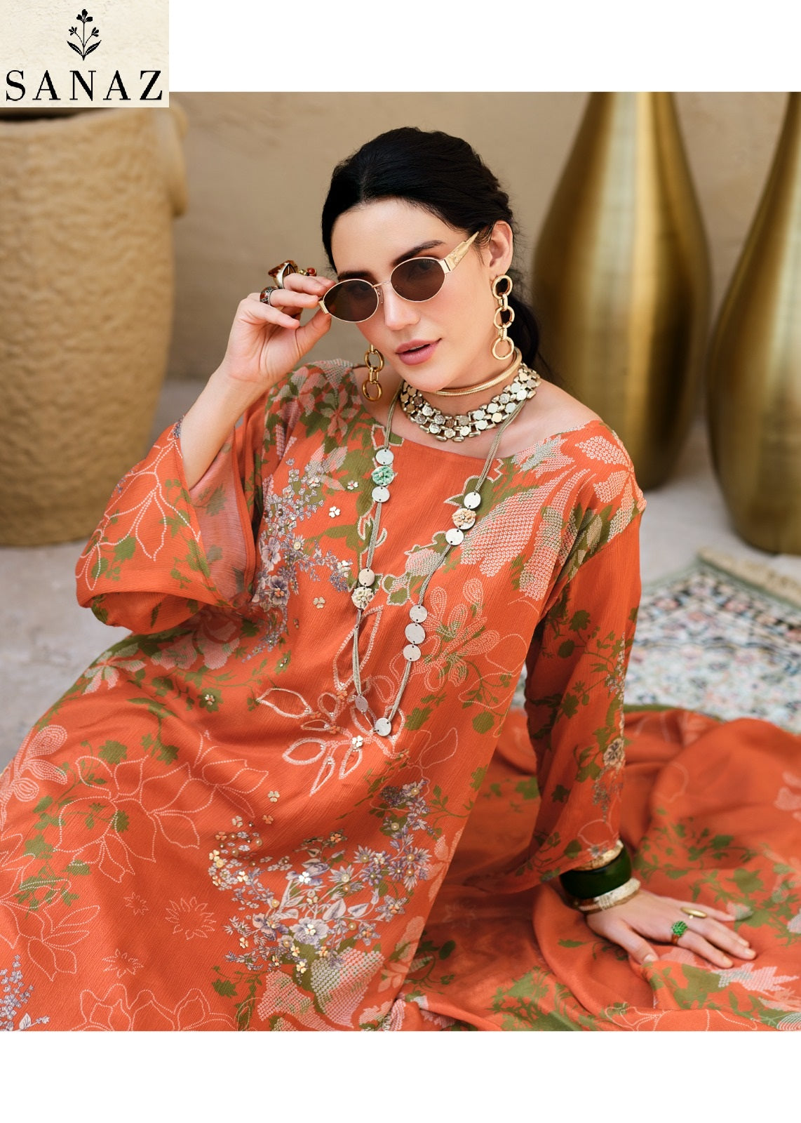 Rang Rhapsody Sanaz Viscose Chinon Pant Style Suits Supplier Ahmedabad