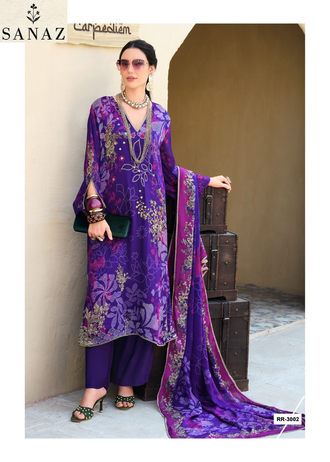 Rang Rhapsody Sanaz Viscose Chinon Pant Style Suits Supplier Ahmedabad