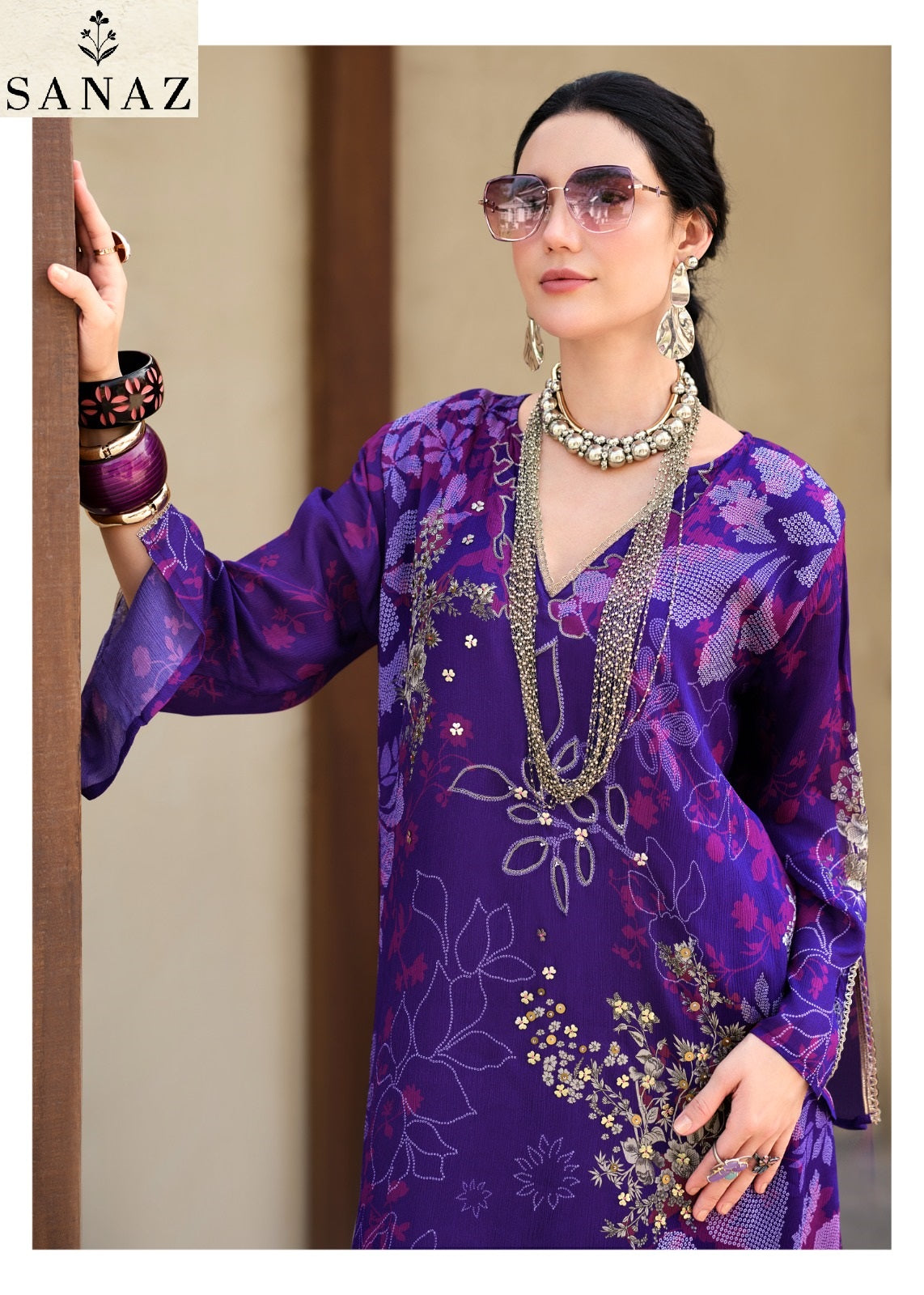 Rang Rhapsody Sanaz Viscose Chinon Pant Style Suits Supplier Ahmedabad