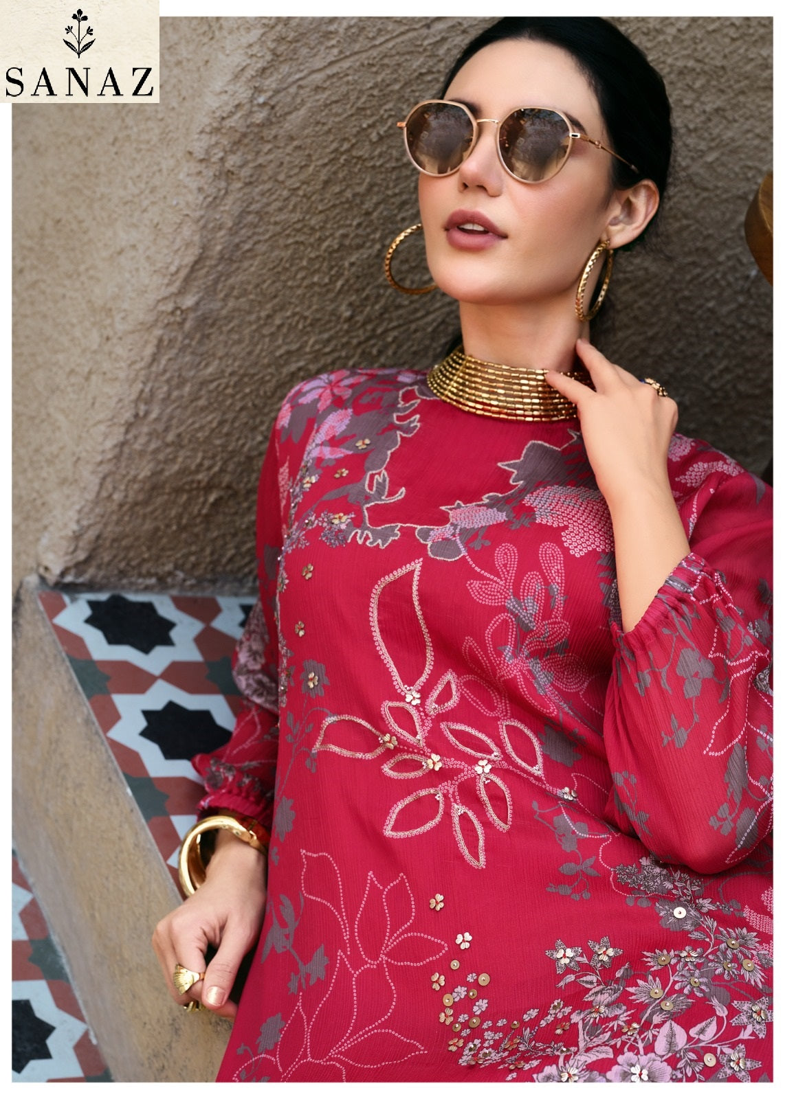 Rang Rhapsody Sanaz Viscose Chinon Pant Style Suits Supplier Ahmedabad