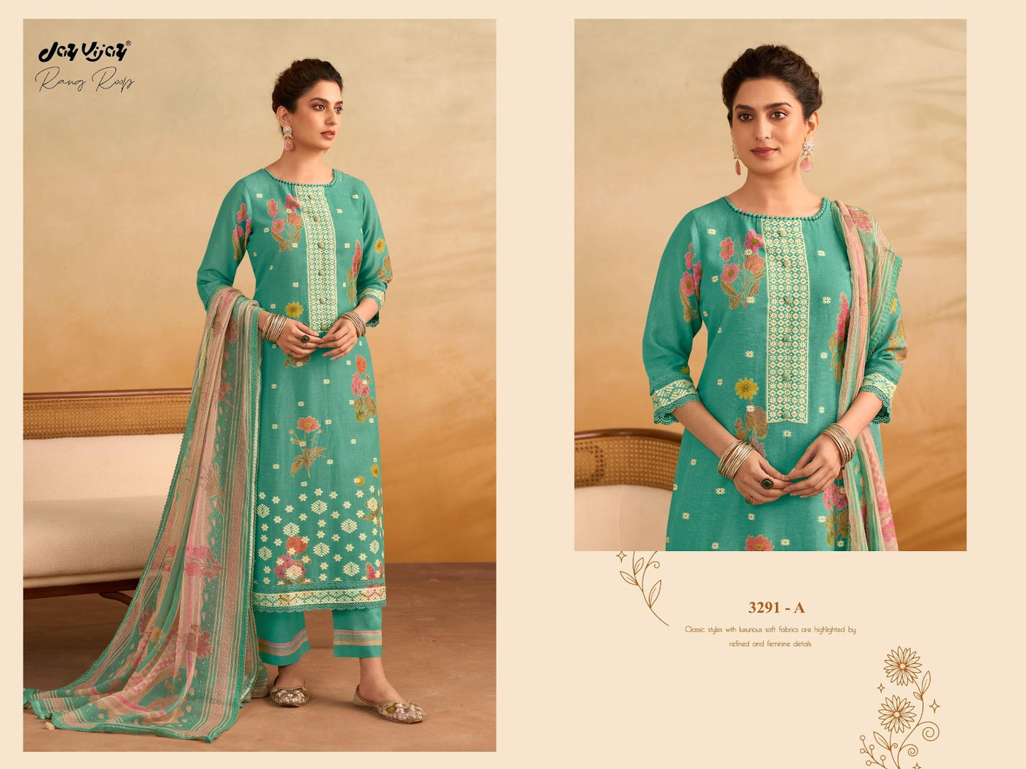 Rang Roop Jay Vijay Lilen Pant Style Suits Manufacturer