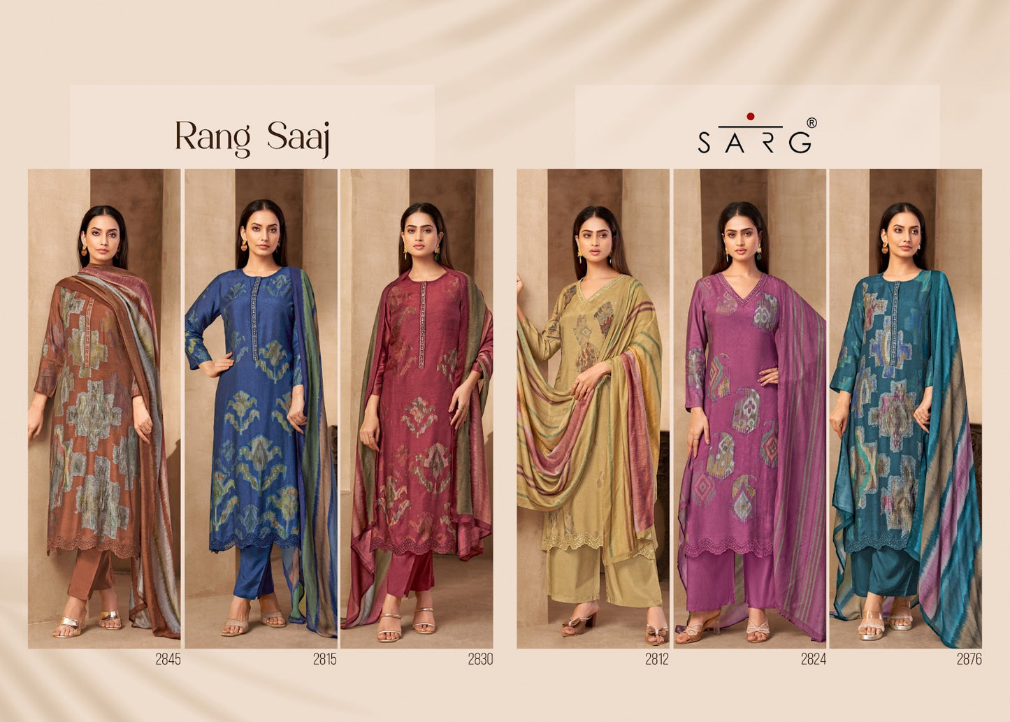 Rang Saaj Sarg Pure Muslin Plazzo Style Suits Supplier Ahmedabad