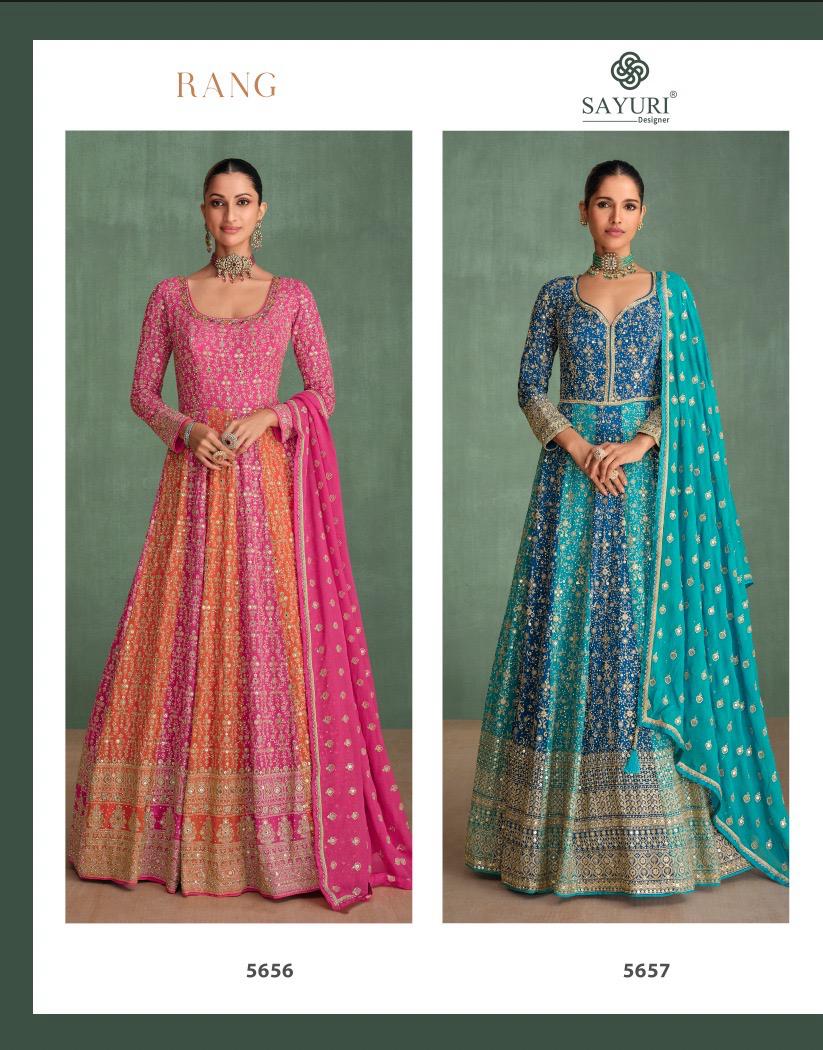 Rang Sayuri Georgette Gown Dupatta Set Exporter Ahmedabad