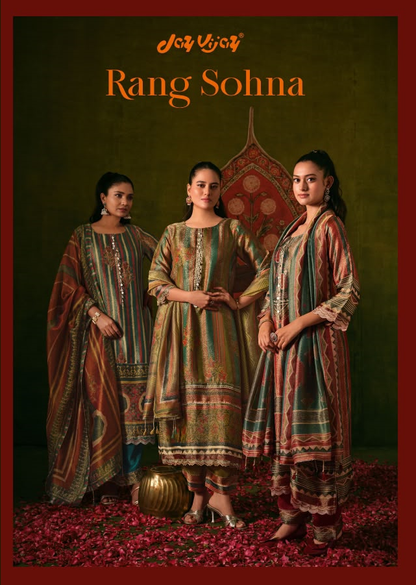Rang Sohna Jay Vijay Kanjivaram Pant Style Suits Manufacturer India