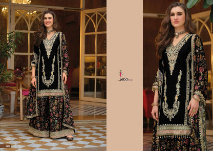 Rang Vol 3 Black-White Eba Lifestyle Chinon Pakistani Readymade Suits Manufacturer