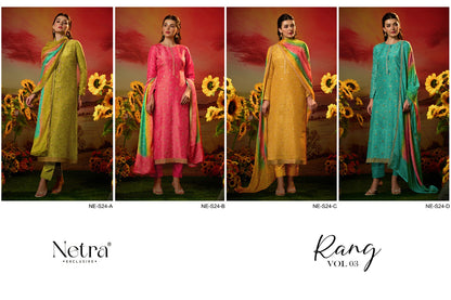 Rang Vol 3 Netra Pure Viscose Pant Style Suits Manufacturer India