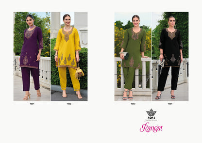 Rangat Aqsa Roman Silk Co Ord Set Supplier India