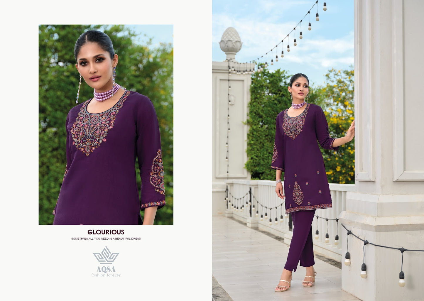 Rangat Aqsa Roman Silk Co Ord Set Supplier India