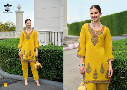 Rangat Aqsa Roman Silk Co Ord Set Supplier India