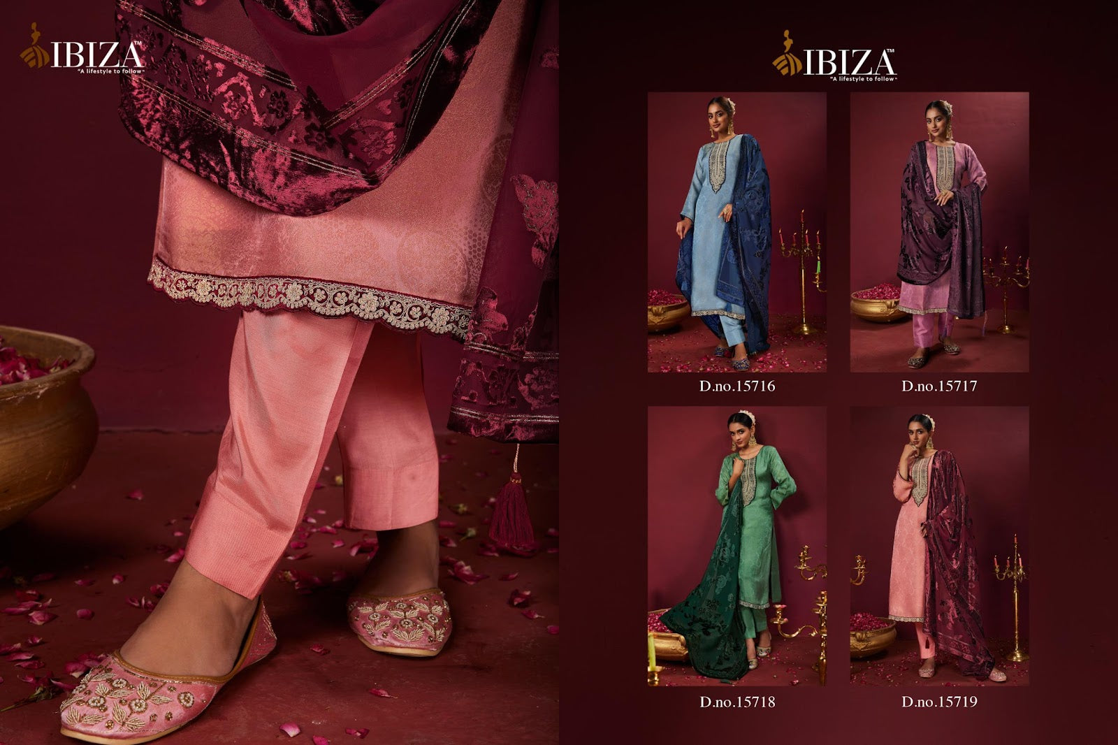 Rangat Ibiza Silk Jacquard Velvet Suits Manufacturer Ahmedabad