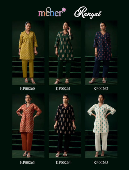 Rangat Meher Cotton Co Ord Set Manufacturer Gujarat