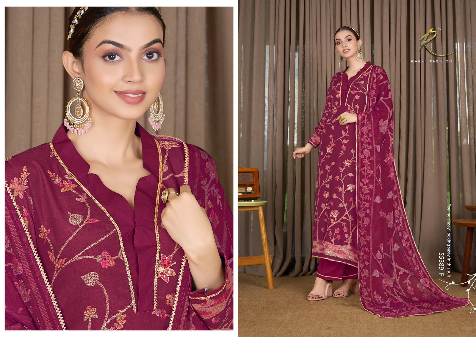 Rangat Rakhi Fashion Pure Viscose Plazzo Style Suits Supplier