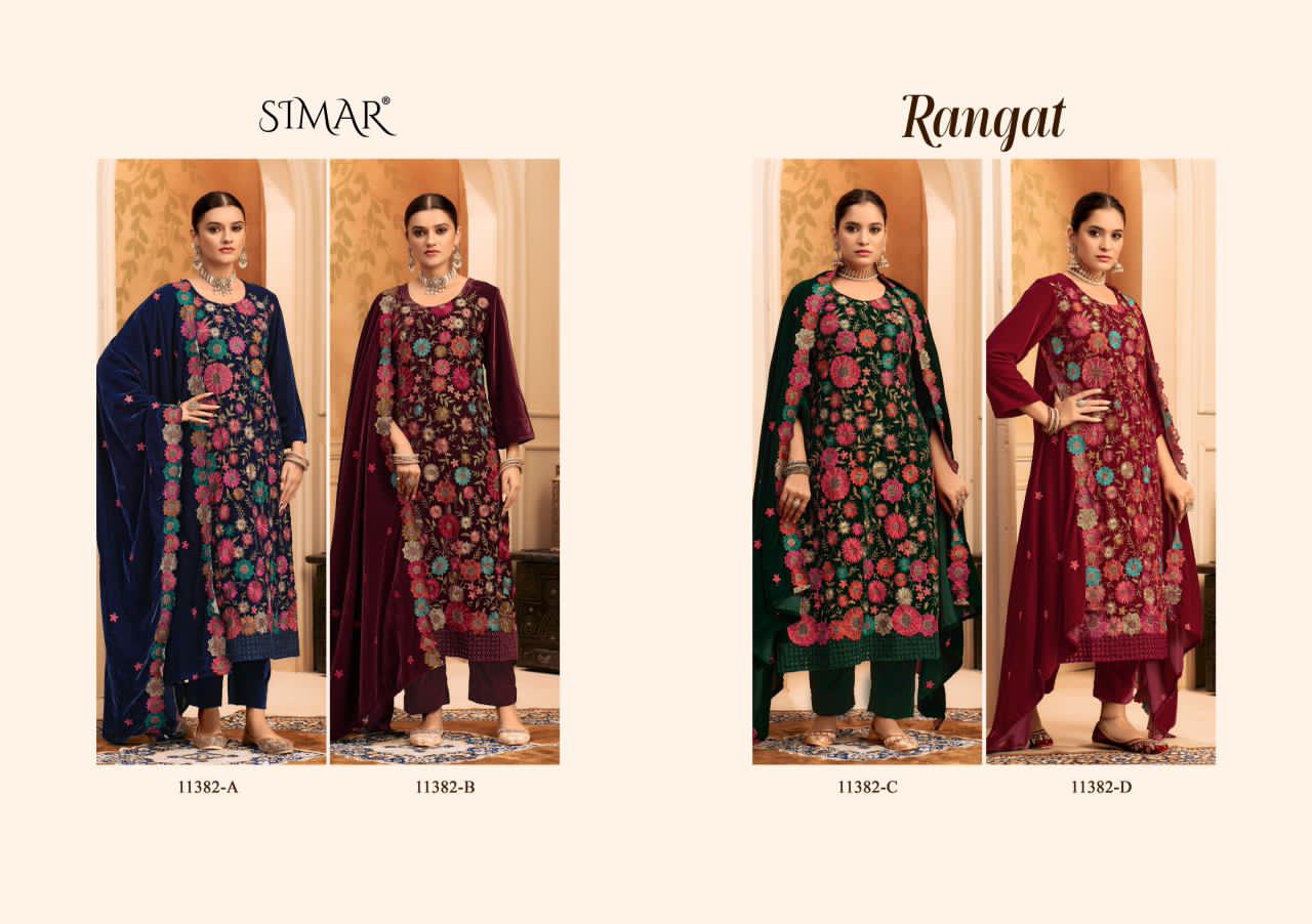 Rangat Simar Velvet Suits Supplier Gujarat
