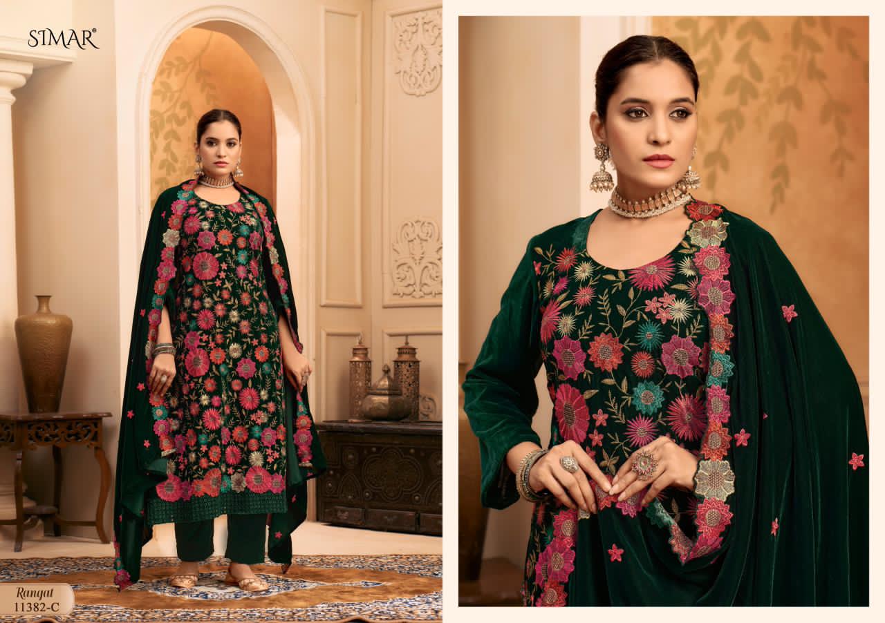 Rangat Simar Velvet Suits Supplier Gujarat