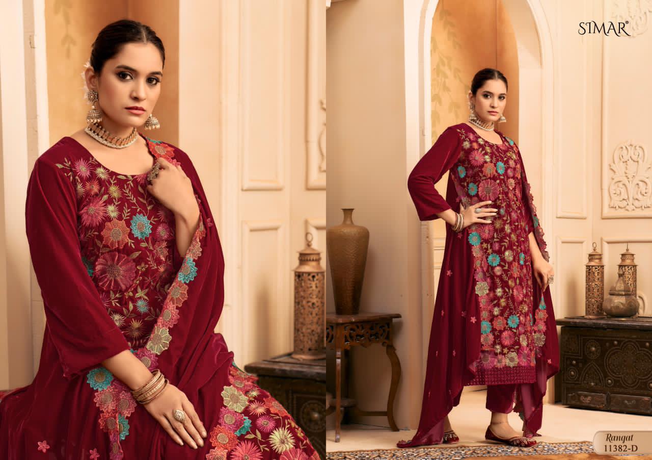 Rangat Simar Velvet Suits Supplier Gujarat