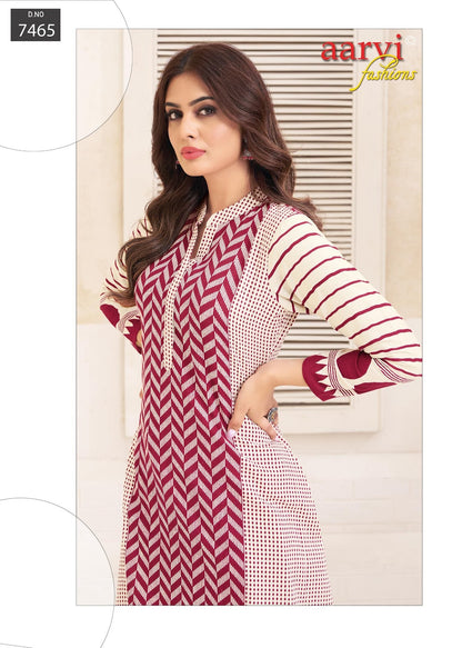 Rangbhoomi Vol 1 Aarvi Fashions Flex Cotton Kurti Pant Set Wholesale