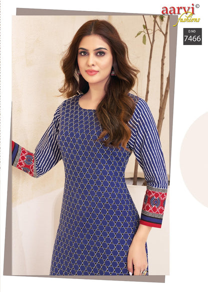 Rangbhoomi Vol 1 Aarvi Fashions Flex Cotton Kurti Pant Set Wholesale