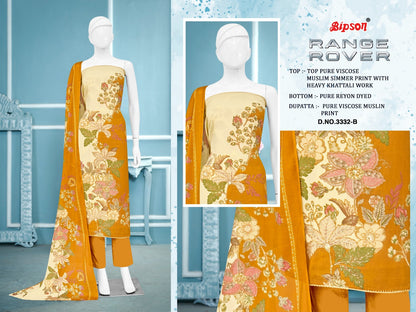 Range Rover 3332 Bipson Prints Pure Viscose Pant Style Suits Supplier