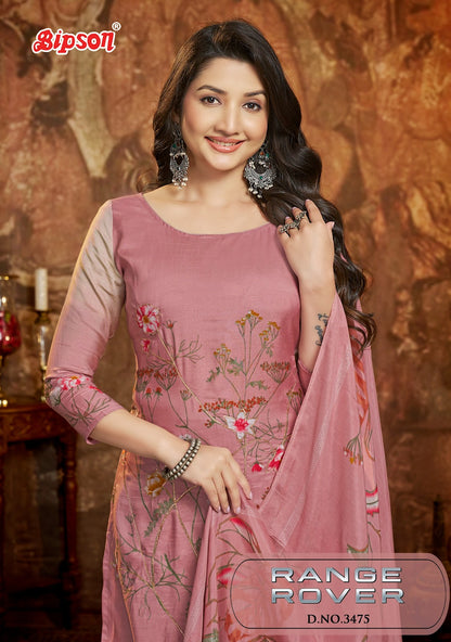 Range Rover 3475 Bipson Prints Pure Viscose Pant Style Suits Manufacturer