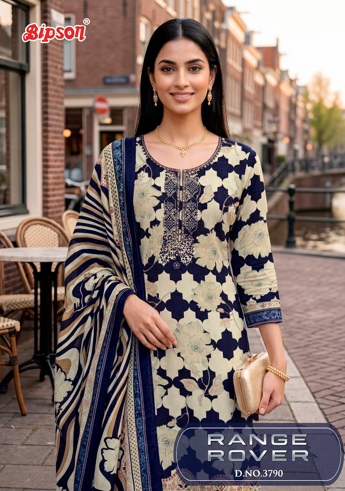 Range Rover 3790 Bipson Prints Viscose Pant Style Suits Wholesale Price