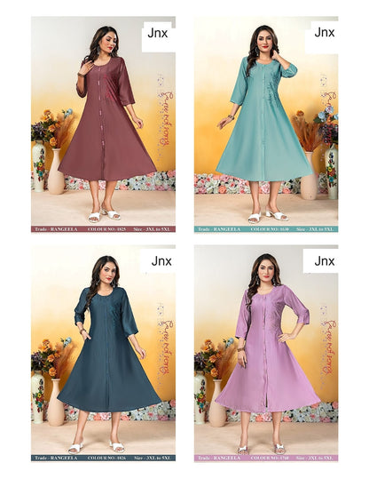 Rangeela Plus Size Jnx Anarkali Kurtis Wholesaler