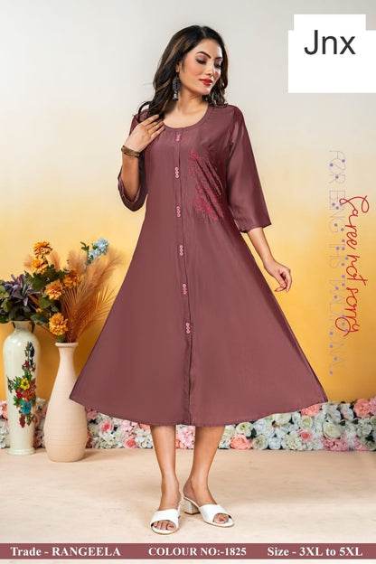 Rangeela Plus Size Jnx Anarkali Kurtis Wholesaler
