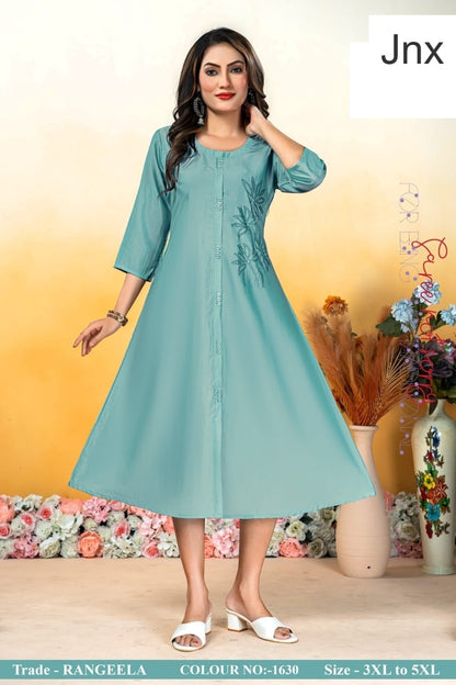 Rangeela Plus Size Jnx Anarkali Kurtis Wholesaler