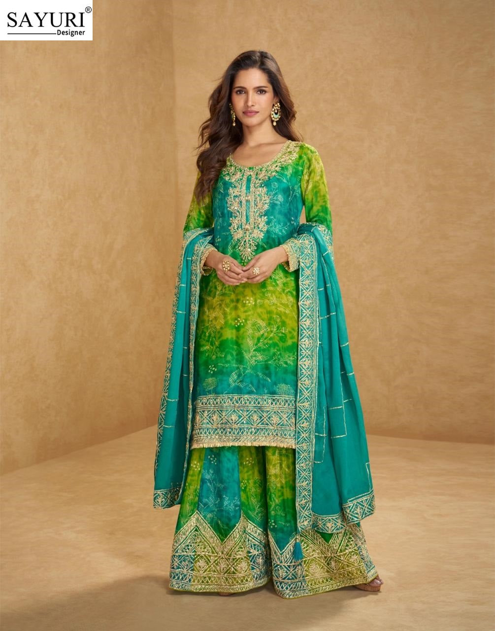 Rangeela Sayuri Chinon Silk Readymade Plazzo Style Suits Wholesale Price