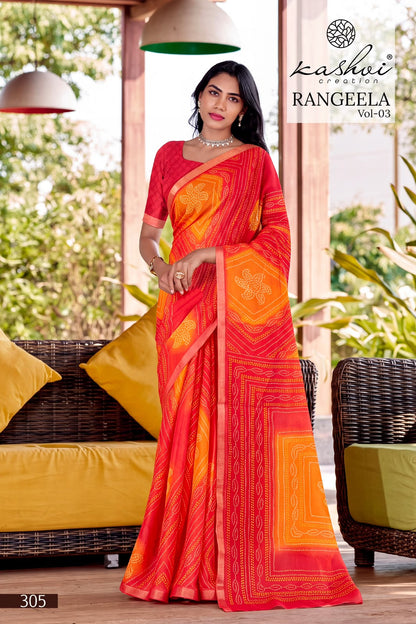 Rangeela Vol 3 Kashvi Creation Dull Moss Sarees Supplier Gujarat