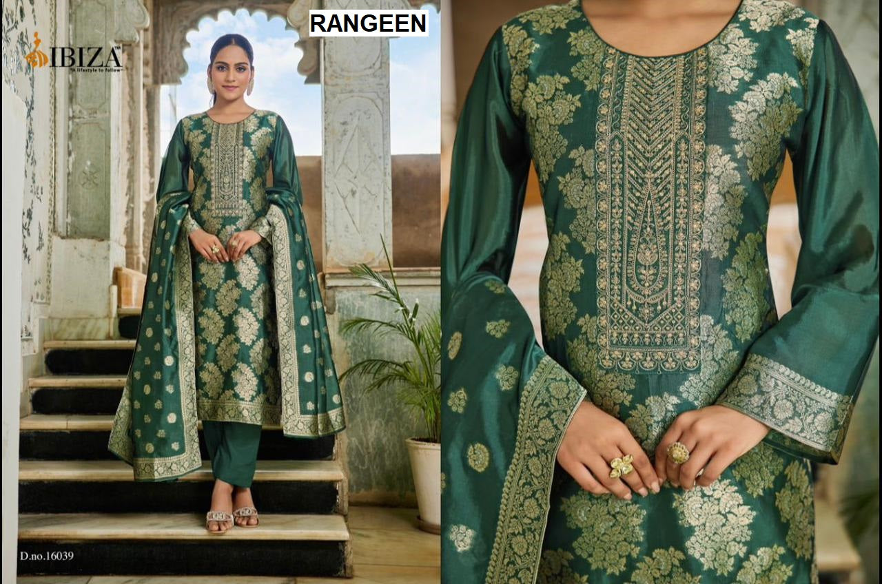 Rangeen Ibiza Banglori Silk Pant Style Suits Supplier Ahmedabad