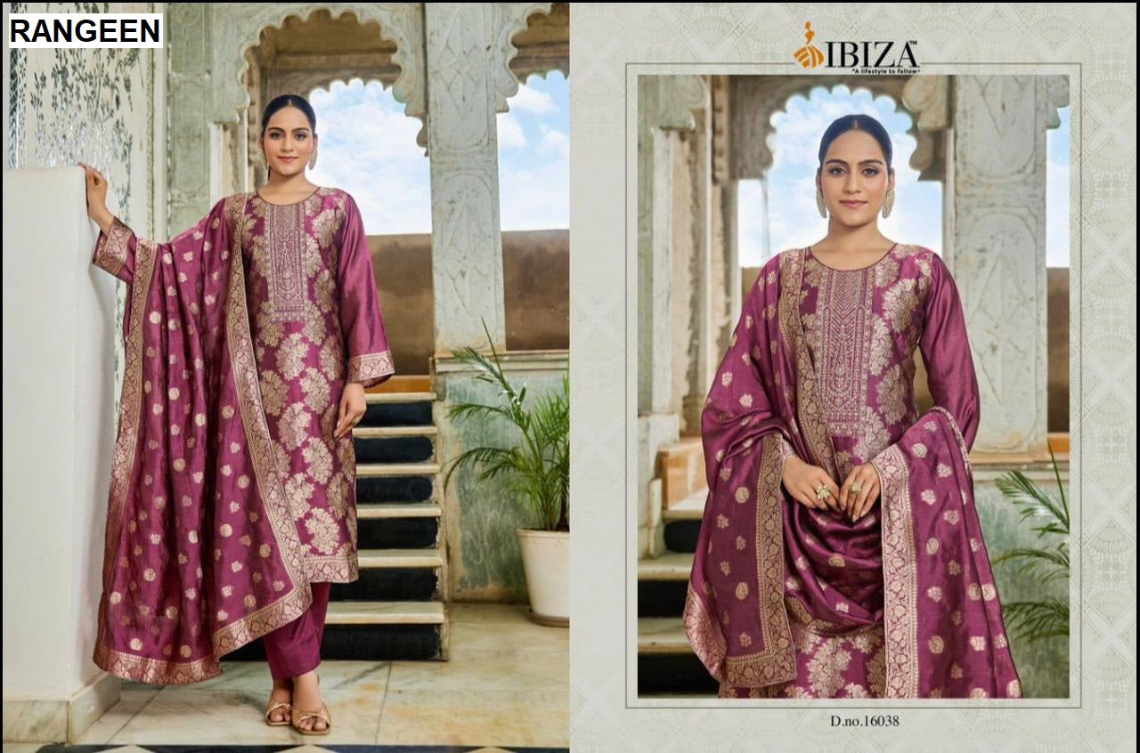 Rangeen Ibiza Banglori Silk Pant Style Suits Supplier Ahmedabad
