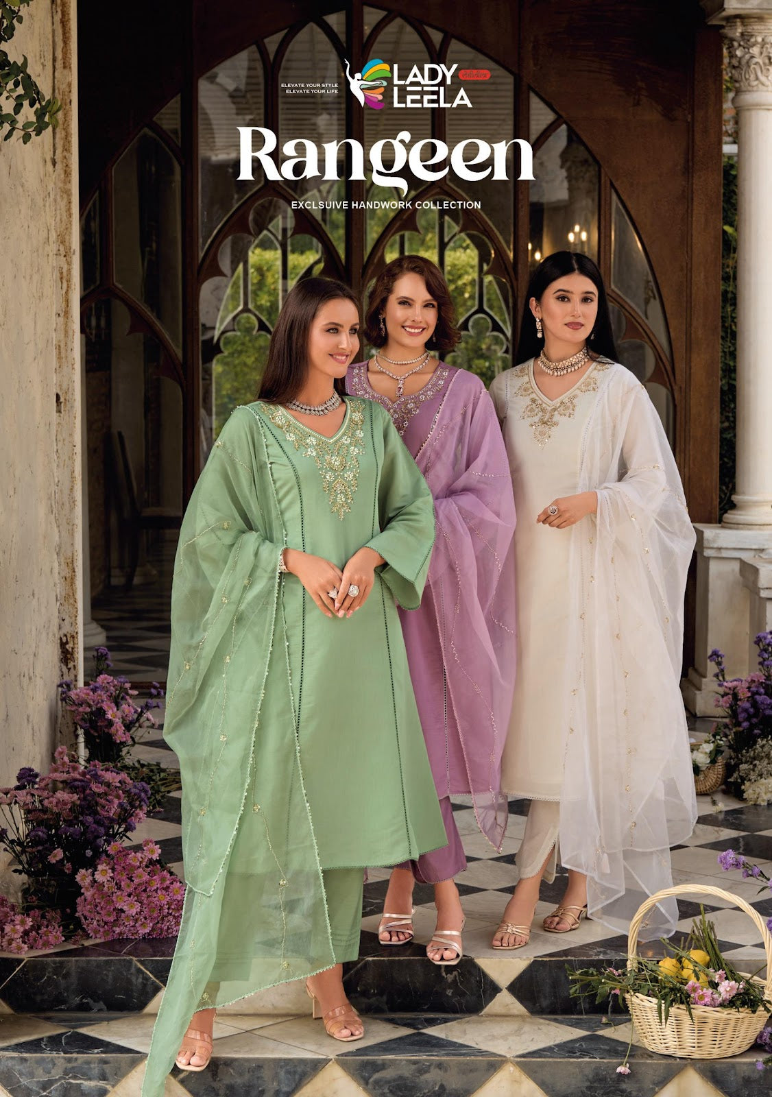 Rangeen Ladyleela Viscose Silk Readymade Anarkali Suits Exporter