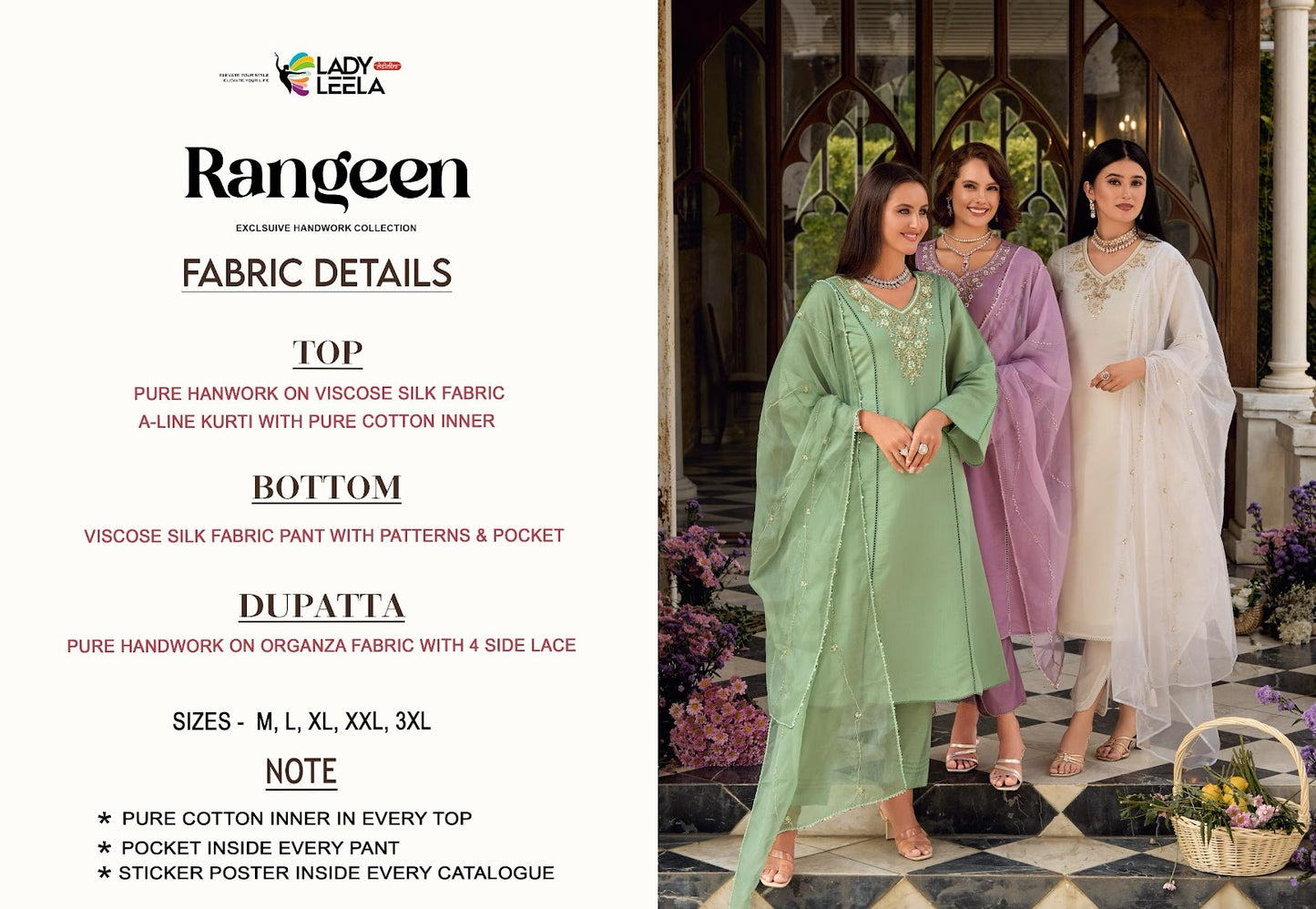 Rangeen Ladyleela Viscose Silk Readymade Anarkali Suits Exporter