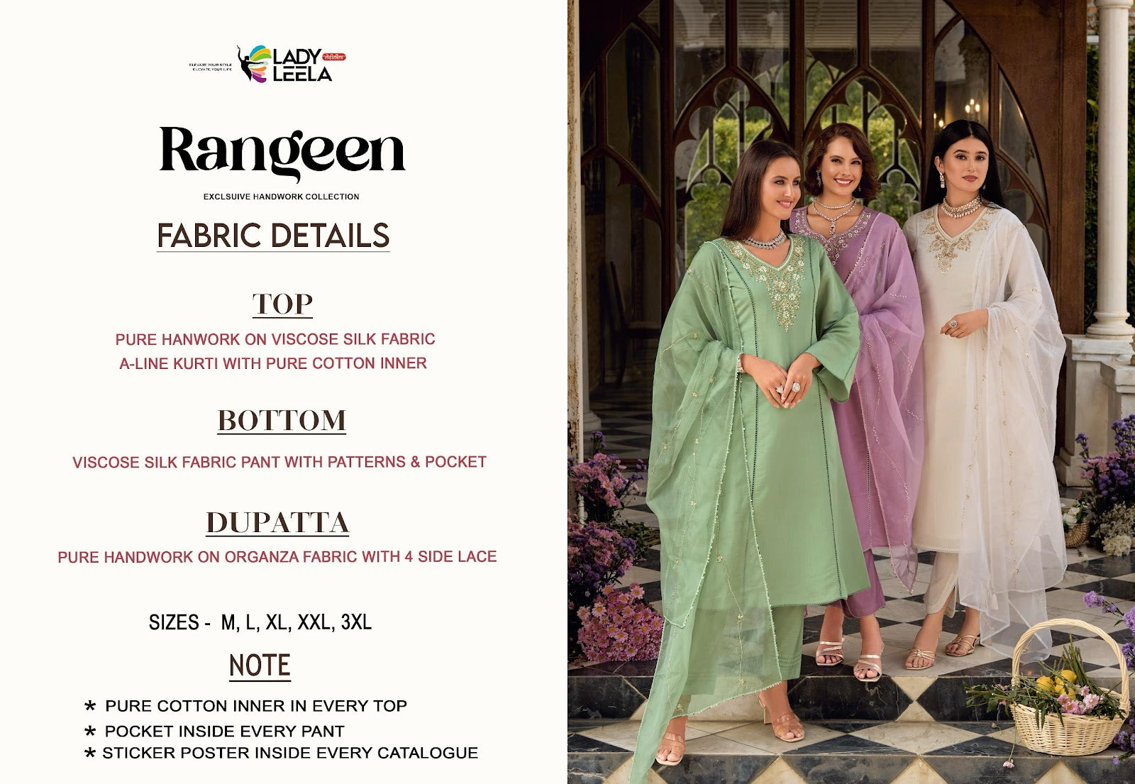 Rangeen Ladyleela Viscose Silk Readymade Anarkali Suits Exporter