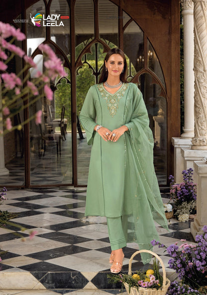 Rangeen Ladyleela Viscose Silk Readymade Anarkali Suits Exporter