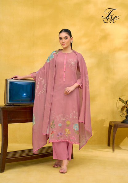 Rangeen Retro Tm Mal Chanderi Pant Style Suits Wholesaler Ahmedabad