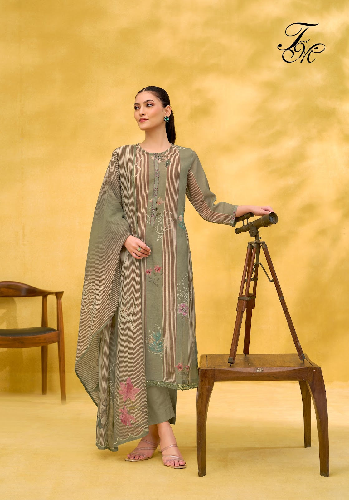 Rangeen Retro Tm Mal Chanderi Pant Style Suits Wholesaler Ahmedabad