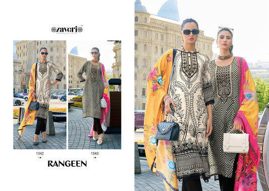 Rangeen Zaveri Muslin Readymade Pant Style Suits Manufacturer Gujarat