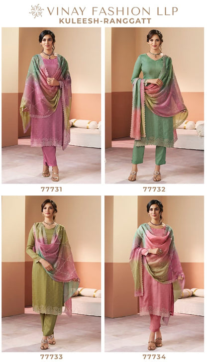 Ranggatt Kuleesh Vinay Fashion Llp Silk Pant Style Suits Wholesaler Ahmedabad