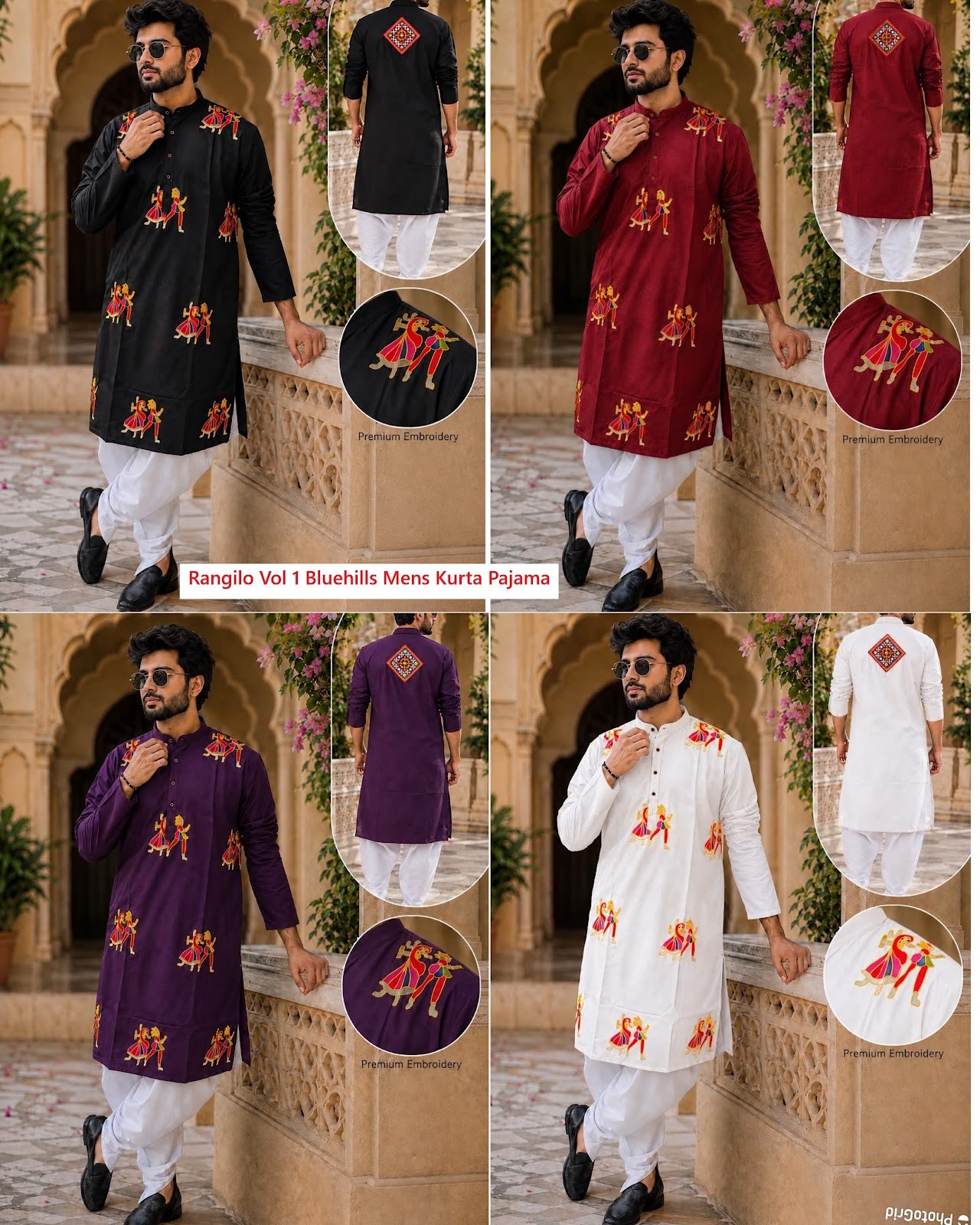 Rangilo Vol 1 Bluehills Cotton Mens Kurta Pajama Exporter India