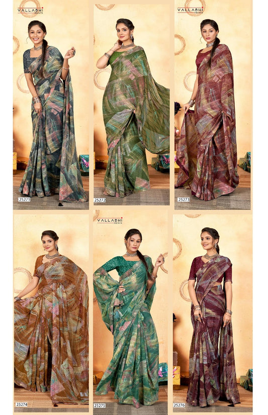 Rangini Vallabhi Prints Brasso Sarees Wholesale Price